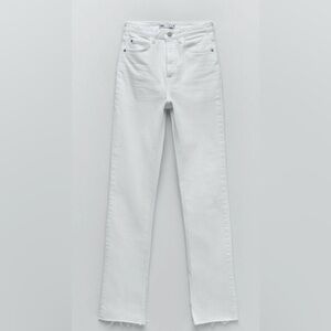 Zara Slim Flare White Jeans
